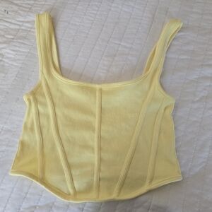 Brandy Melville Light Yellow Top